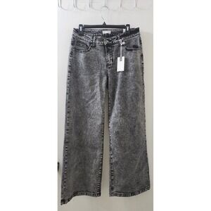 Fire & Rain Ash Acid Wash Comfort Denim Wide Leg Jeans Size 13 RJR-3001